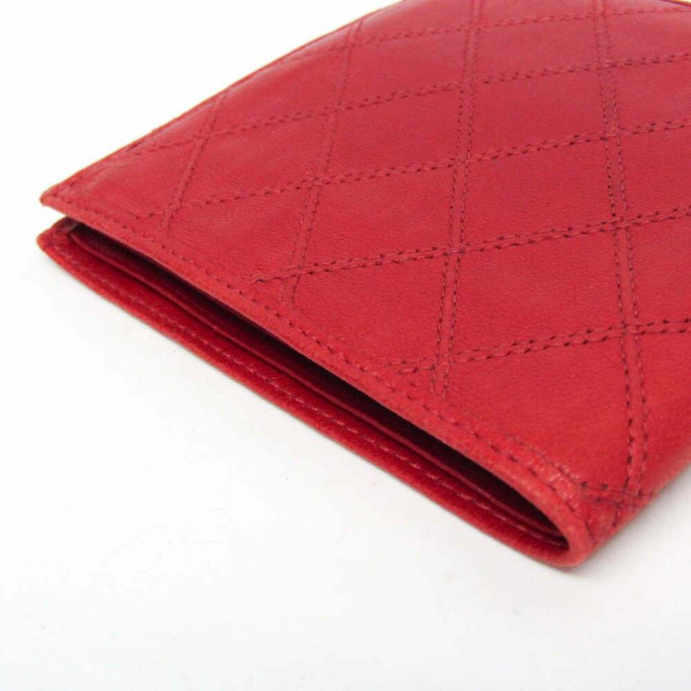 CHANEL Authentic Red Lambskin Leather Wallet - Picture 9 of 13